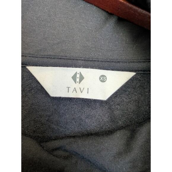 Tavi Ebony Cozy Paneled Hoodie Womens XS Black Soft Fleece Lined Drawstring NWT - Picture 4 of 5